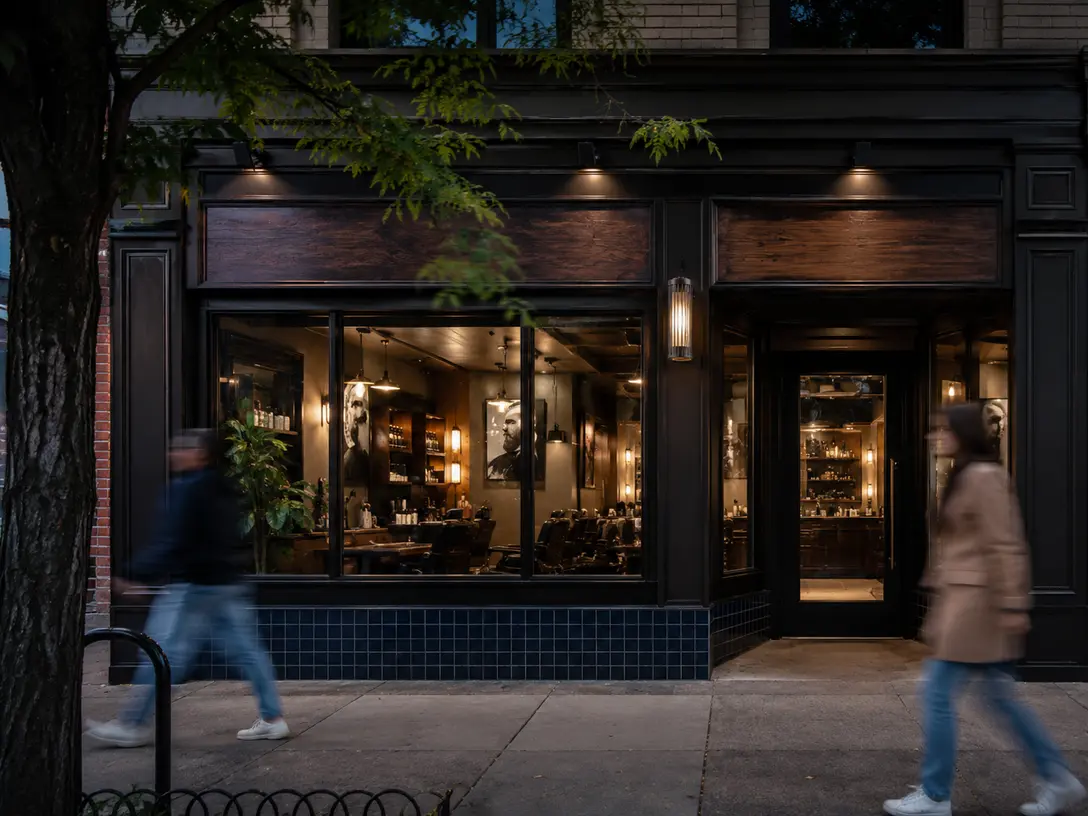 Exterior of Razor & Oak Old Strathcona location